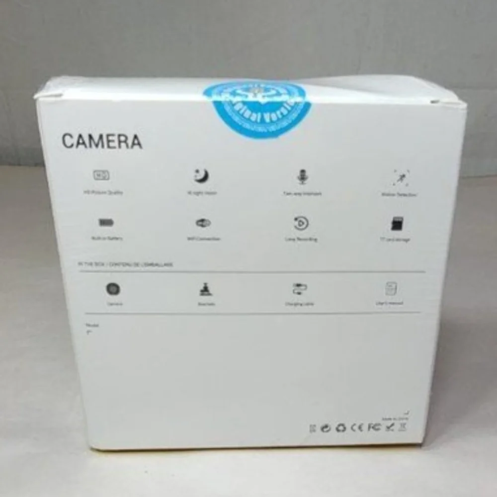 Outdoor HD Sports Camera - White Box with Yellow Accent